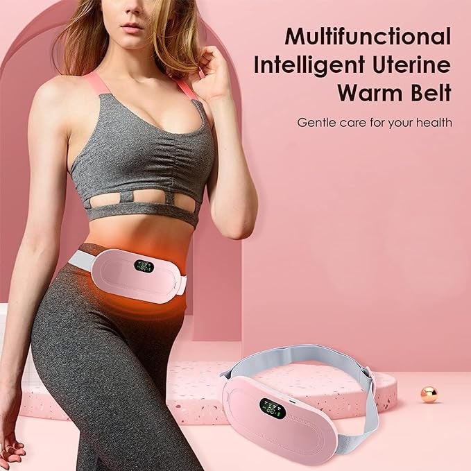 Heating Pad Women Period Pain Cramp Relief Belt -portable Menstrual Heating Pad, Heated Belly Belt For Menstrual Cramp Relief With 3 Heat Levels And 4 Modes, Electric Belt Massage For Women And Girls – Electric Massager Machine For Women