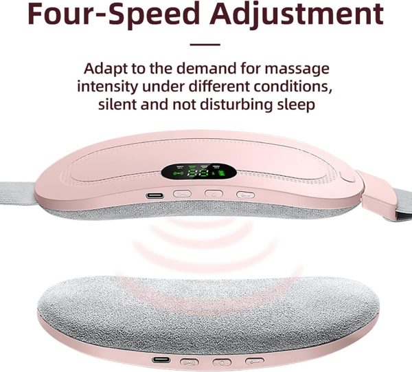 Heating Pad Women Period Pain Cramp Relief Belt -portable Menstrual Heating Pad, Heated Belly Belt For Menstrual Cramp Relief With 3 Heat Levels And 4 Modes, Electric Belt Massage For Women And Girls – Electric Massager Machine For Women